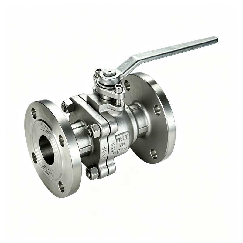 GB Stanrard 2PC Фланцевый шаровой кран из нержавеющей стали PN16